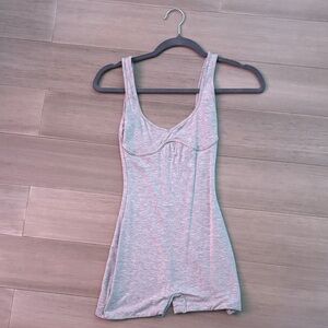 Oh Polly Light Gray Sleeveless Romper